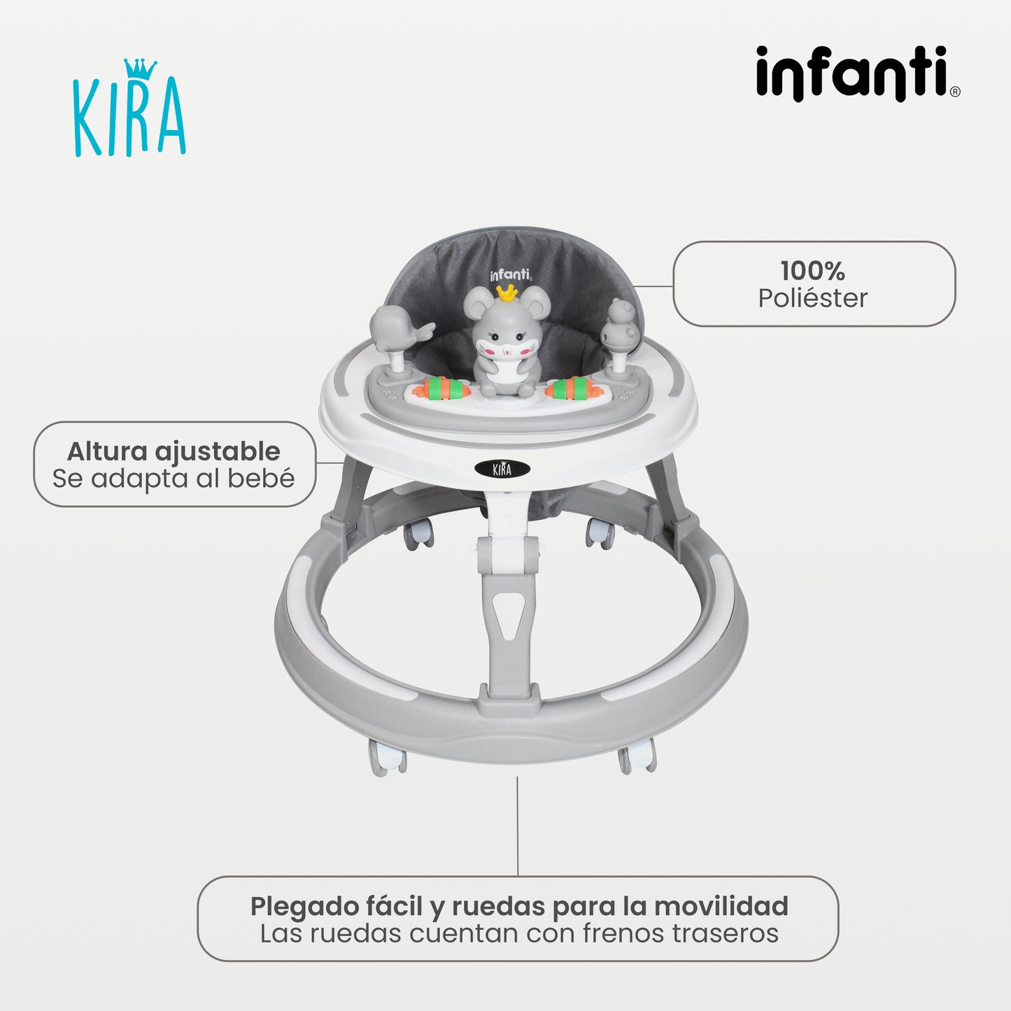 Andadera Kira Infanti Musical con Luces