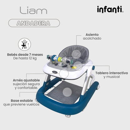 Andadera Para Bebé 3 En 1 Liam Lifestyle By Infanti