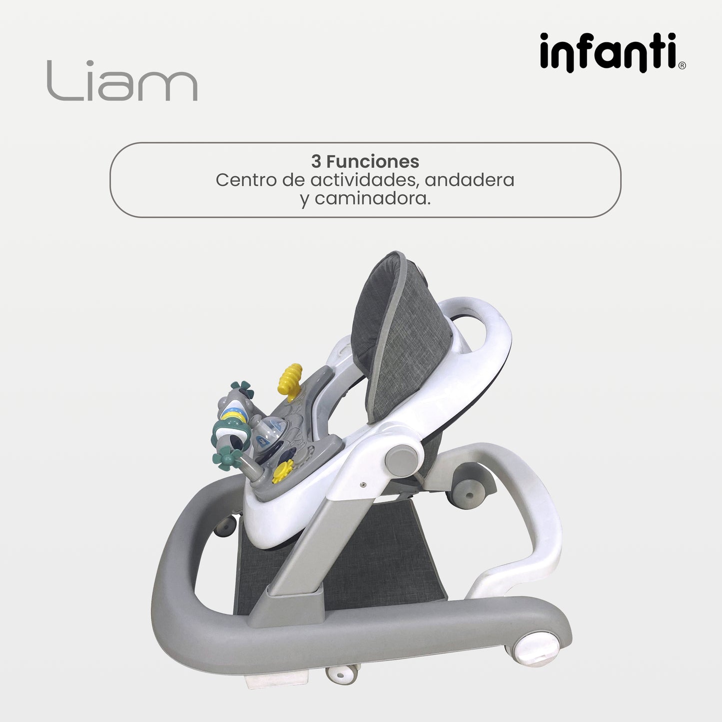 Andadera Para Bebé 3 En 1 Liam Lifestyle By Infanti