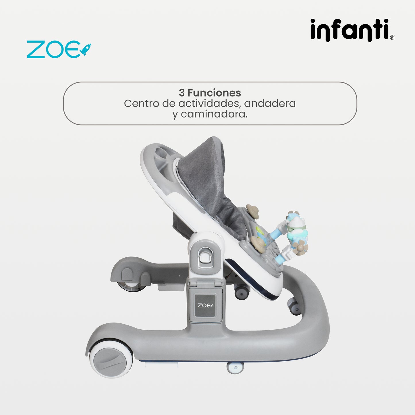 Combo Infanti Carriola Travel System, Andadera 2 en 1 y Silla Alta Para Bebé