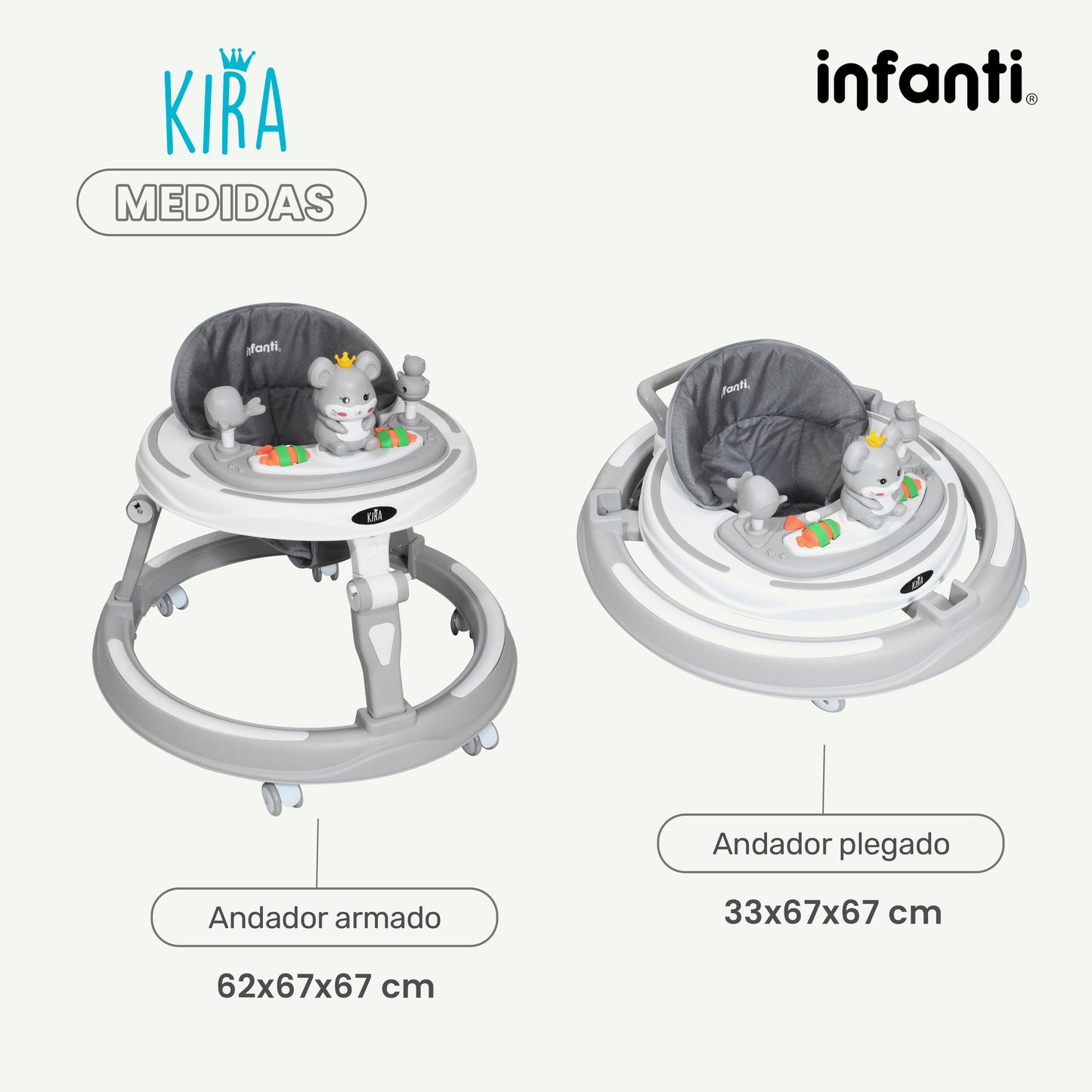 Andadera Kira Infanti Musical con Luces
