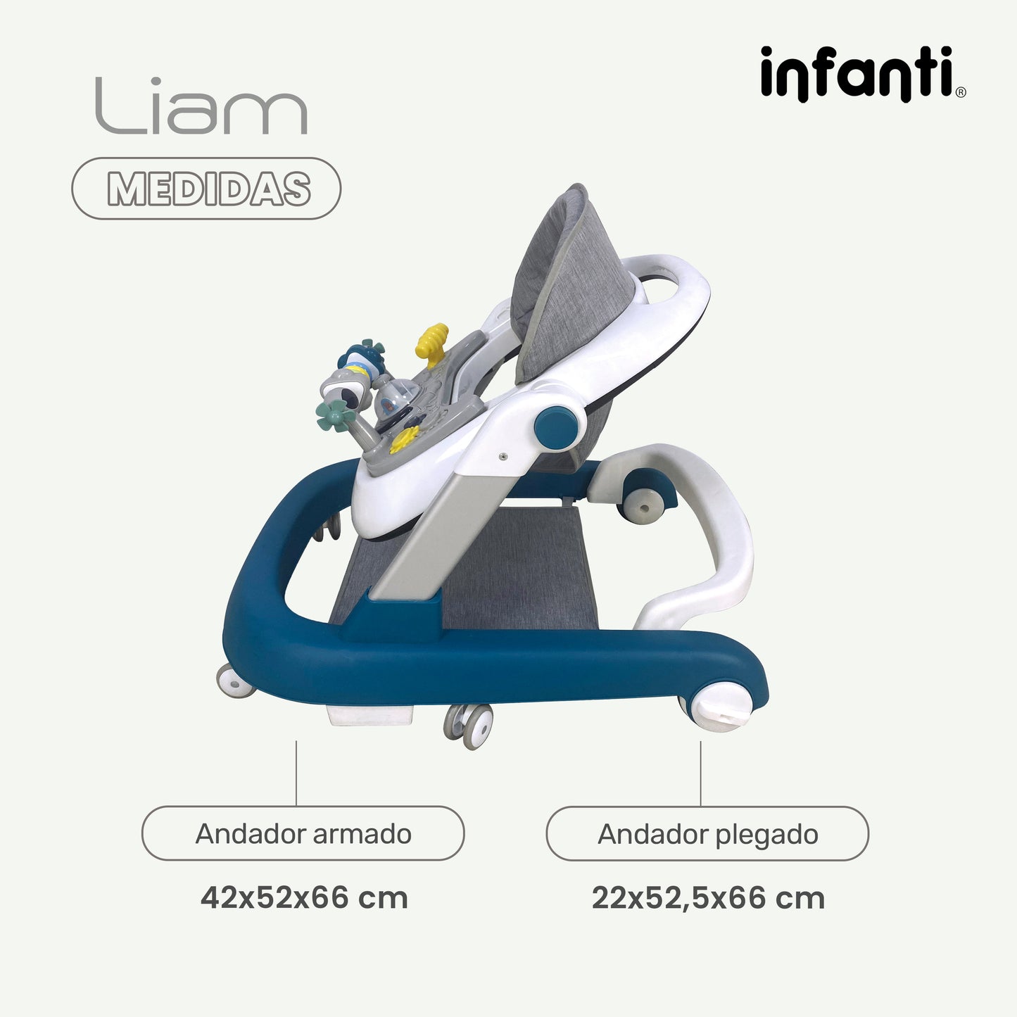 Andadera Para Bebé 3 En 1 Liam Lifestyle By Infanti