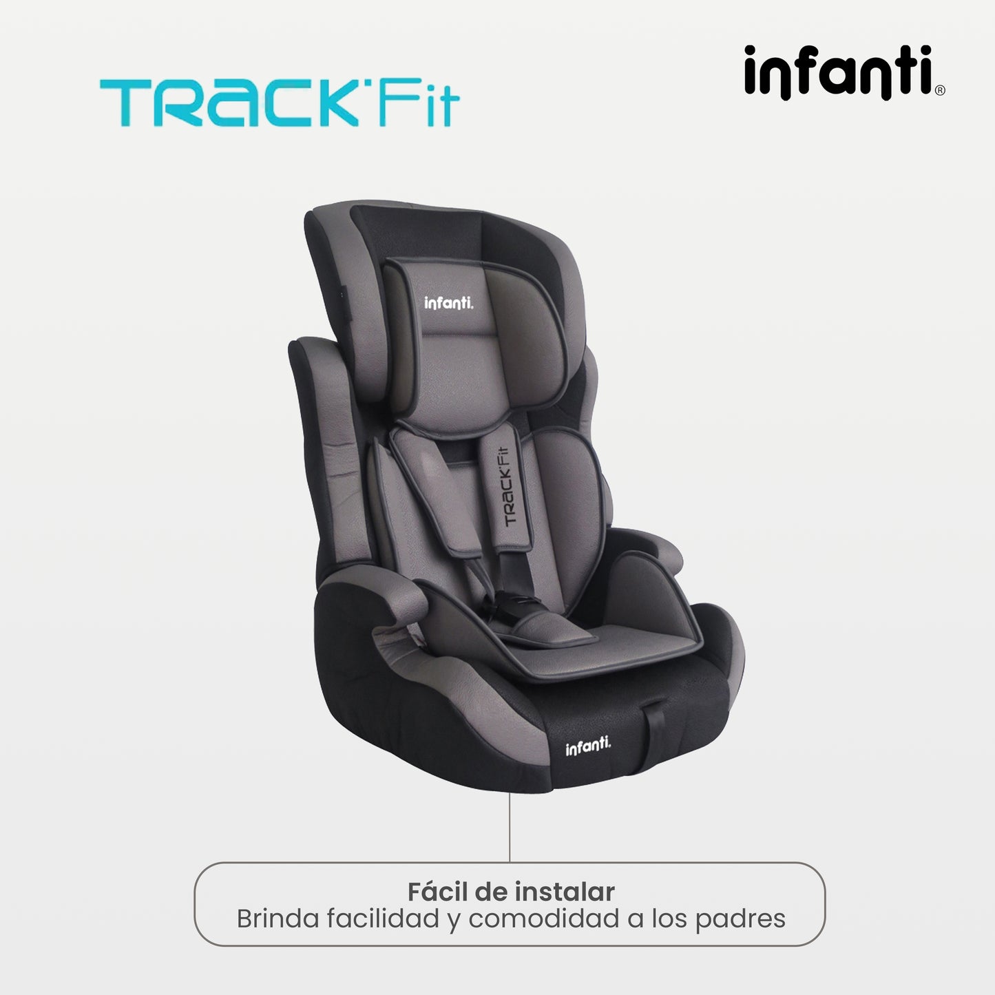 Autoasiento Infanti Track Fit Booster Grupo 1, 2 y 3 Anclaje Universal