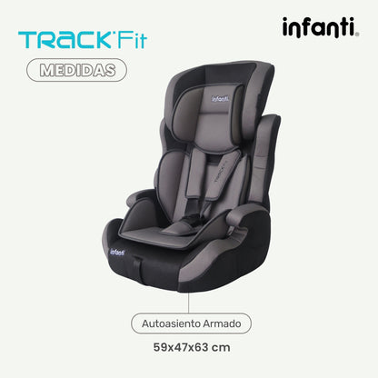 Autoasiento Infanti Track Fit Booster Grupo 1, 2 y 3 Anclaje Universal
