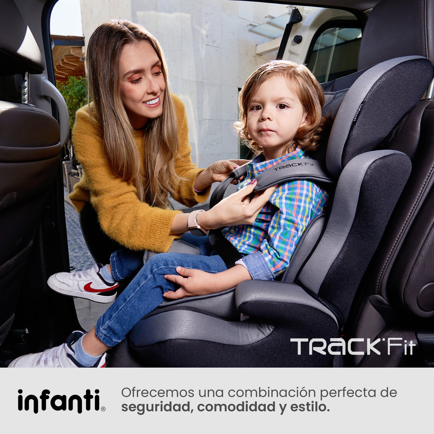 Autoasiento Infanti Track Fit Booster Grupo 1, 2 y 3 Anclaje Universal