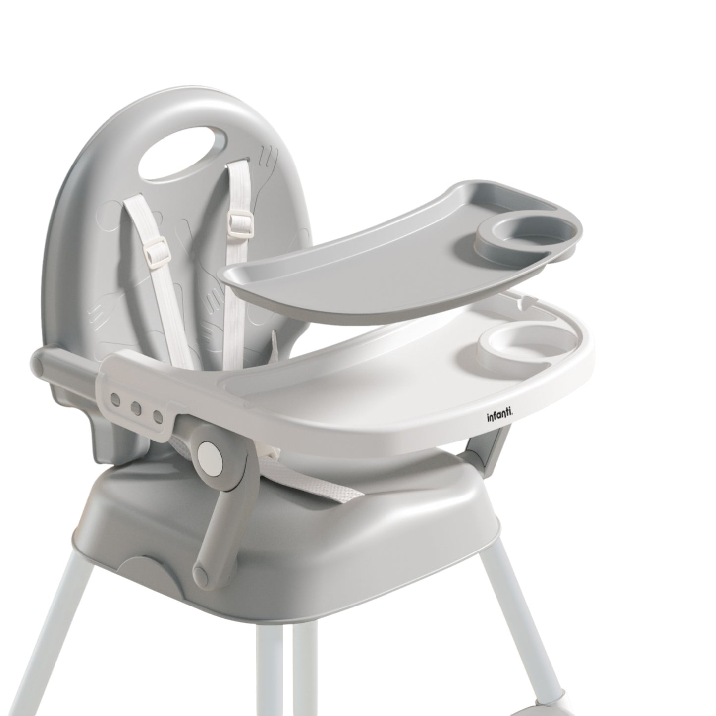 Silla Alta 3 en 1 Lucky para Bebé con Arnés 5 Puntos y Charola Ajustable, Ligera y Segura hasta 15 kg ideal desde 6 meses