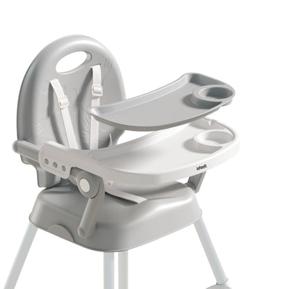 Silla Alta 3 en 1 Lucky para Bebé con Arnés 5 Puntos y Charola Ajustable, Ligera y Segura hasta 15 kg ideal desde 6 meses