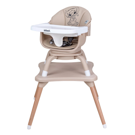 Silla Alta Periquera 7 En 1 Stitch Time Con Giro 360°