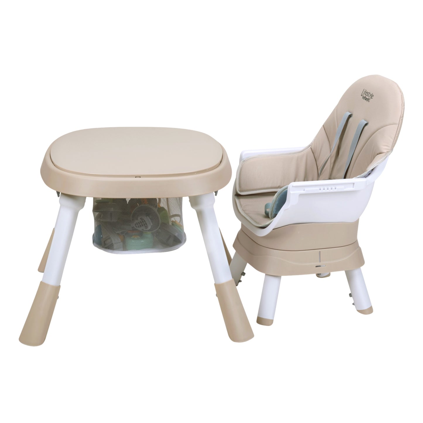 Silla Alta Periquera Bebes Con Giro 360° Arnés De 5 Puntos Abbie Arena