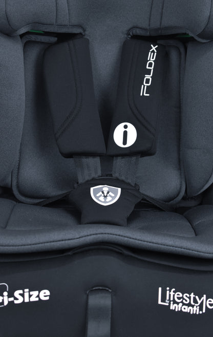 Autoasiento Foldex Grupo 1, 2 y 3 De 76 A 150 cm, i-Size, Arnés De 5 Puntos, ISOFIX, Top Tether, Soporte De Cabeza Ajustable, Protección Lateral, Plegable, Portavasos, Lifestyle By Infanti