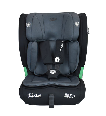 Autoasiento Foldex Grupo 1, 2 y 3 De 76 A 150 cm, i-Size, Arnés De 5 Puntos, ISOFIX, Top Tether, Soporte De Cabeza Ajustable, Protección Lateral, Plegable, Portavasos, Lifestyle By Infanti