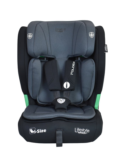 Autoasiento Foldex Grupo 1, 2 y 3 De 76 A 150 cm, i-Size, Arnés De 5 Puntos, ISOFIX, Top Tether, Soporte De Cabeza Ajustable, Protección Lateral, Plegable, Portavasos, Lifestyle By Infanti