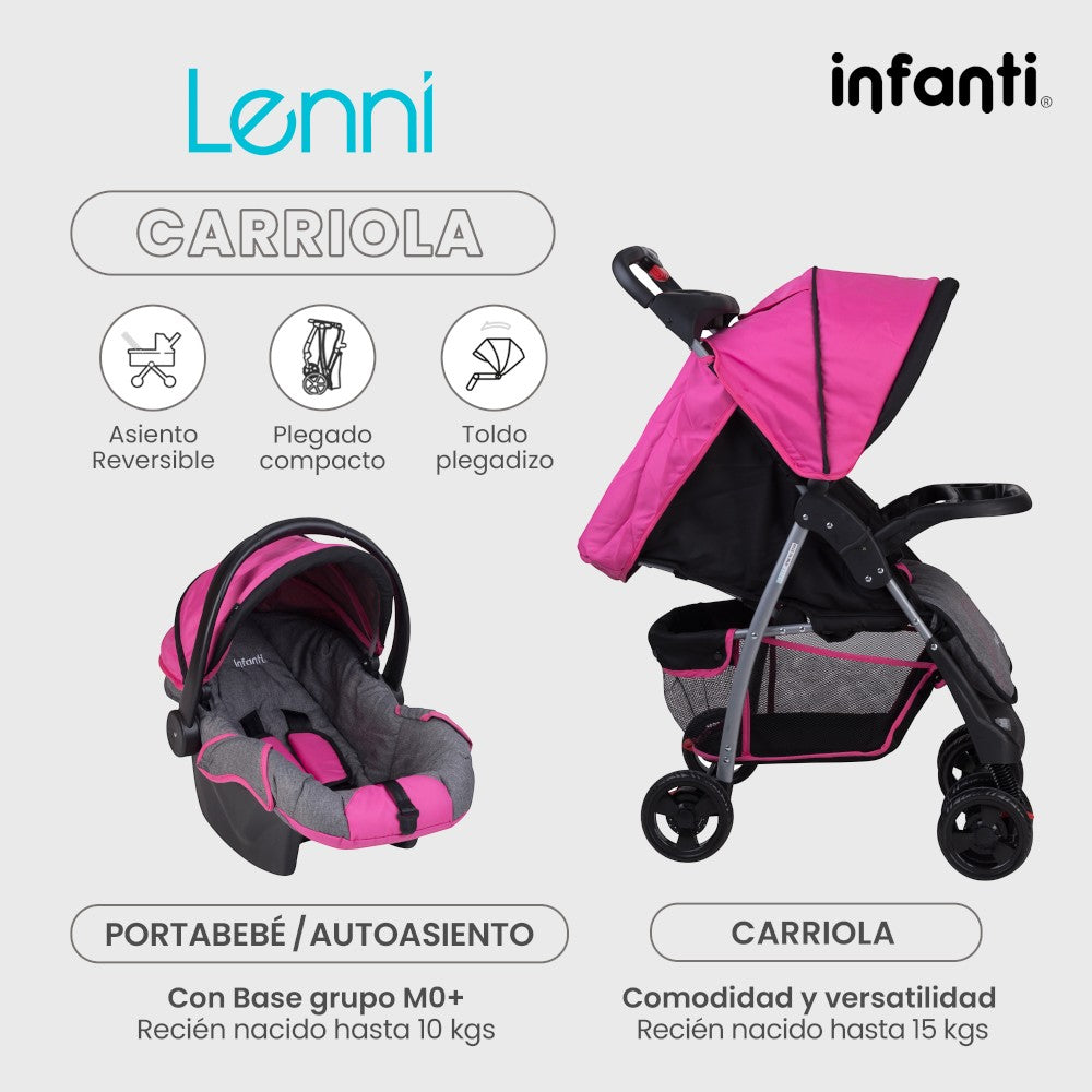 Carriola Infanti Lenni Con Sistema De Viaje Y Charola