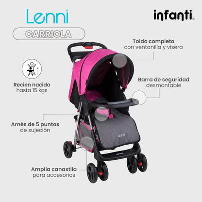 Carriola Infanti Lenni Con Sistema De Viaje Y Charola
