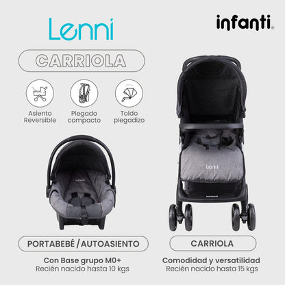 Carriola Infanti Lenni Con Sistema De Viaje Y Charola