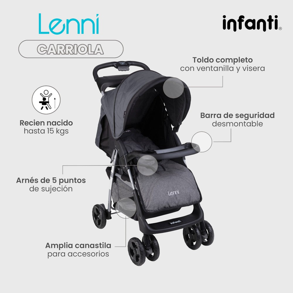 Carriola Infanti Lenni Con Sistema De Viaje Y Charola