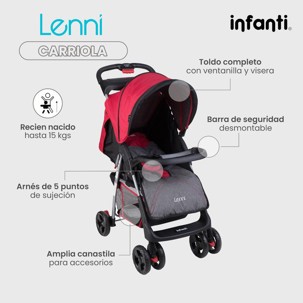 Carriola Infanti Lenni Con Sistema De Viaje Y Charola