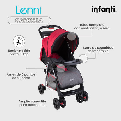 Carriola Infanti Lenni Con Sistema De Viaje Y Charola