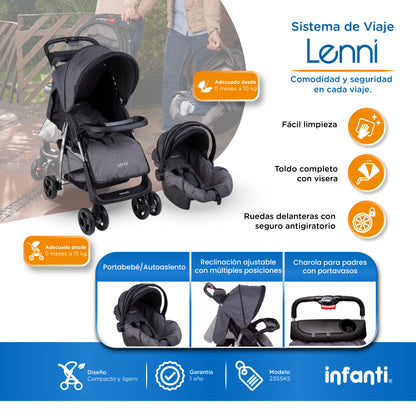 Stroller With Travel System And Tray