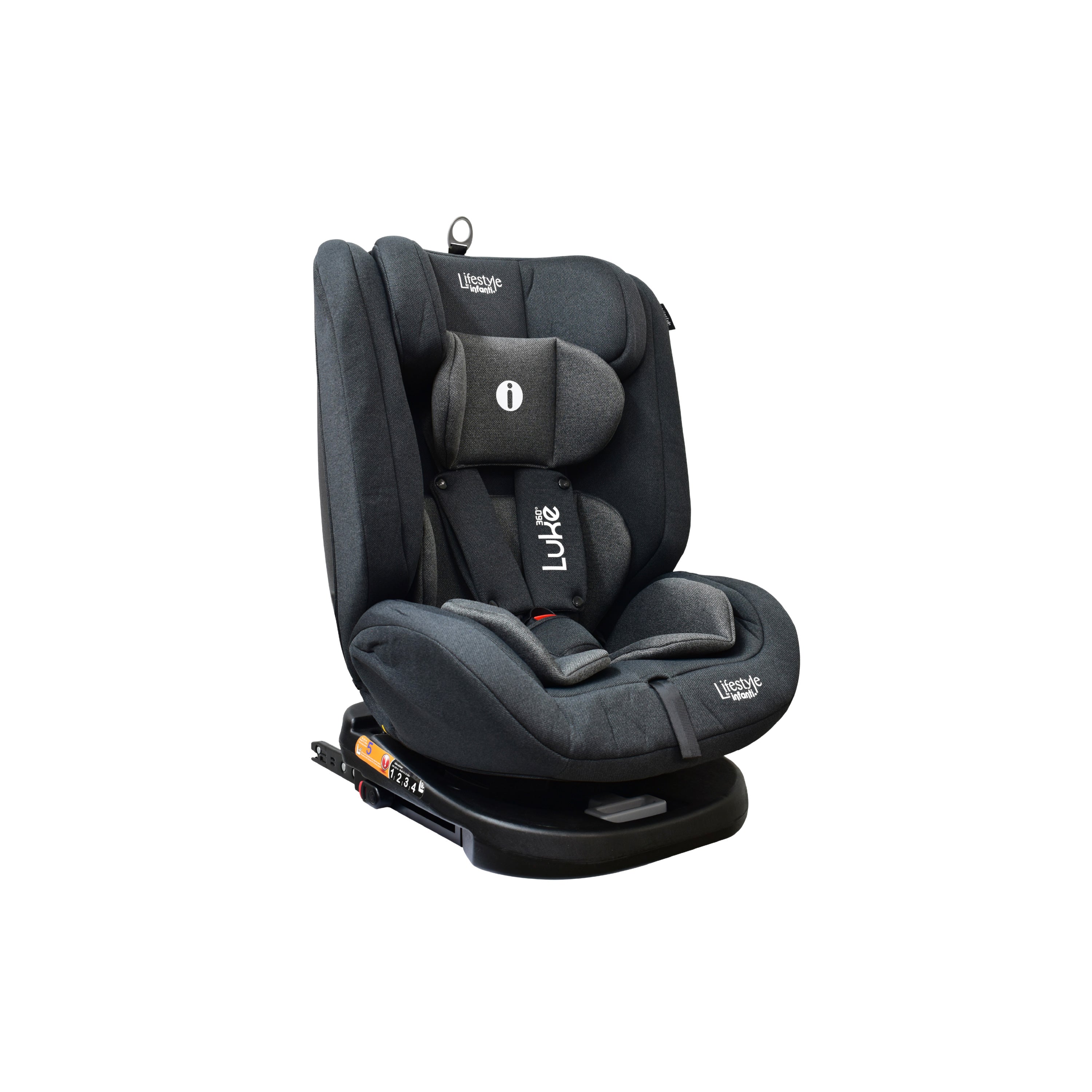 Autoasiento Para Carro Con Giro 360° Seguridad Isofix Luke Gris Oxford