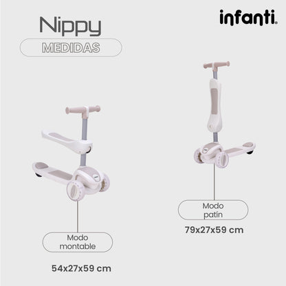 Patín - Montable 4 En 1 Infanti Nippy Con Barra De Seguridad