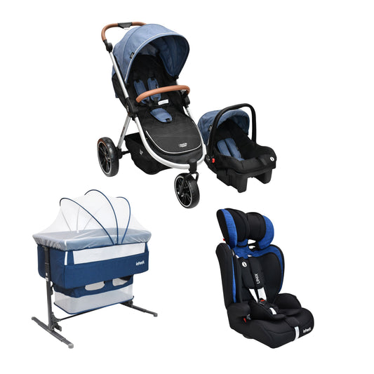 Combo Infanti Carriola Travel System, Cuna Colecho y Autoasiento Convertible a  Booster