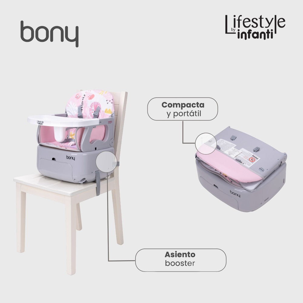 Silla Alta 3 En 1 Para Bebé Lifestyle By Infanti, Bony