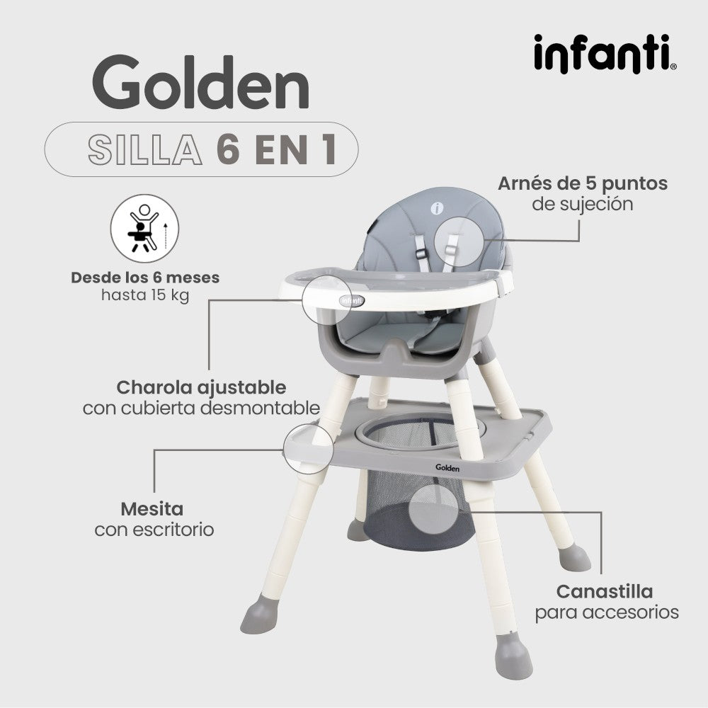 Combo Infanti Carriola Travel System, Andadera 2 en 1 y Silla Alta Para Bebé