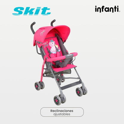 Infanti Carriola De Bastón Skit Unicornio/Dino Ligera Y Portátil