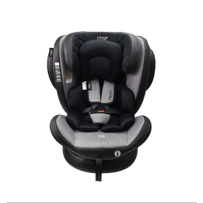 Autoasiento Fix 360° Negro Con Sistema De Instalación ISOFIX y Arnes De 5 Puntos