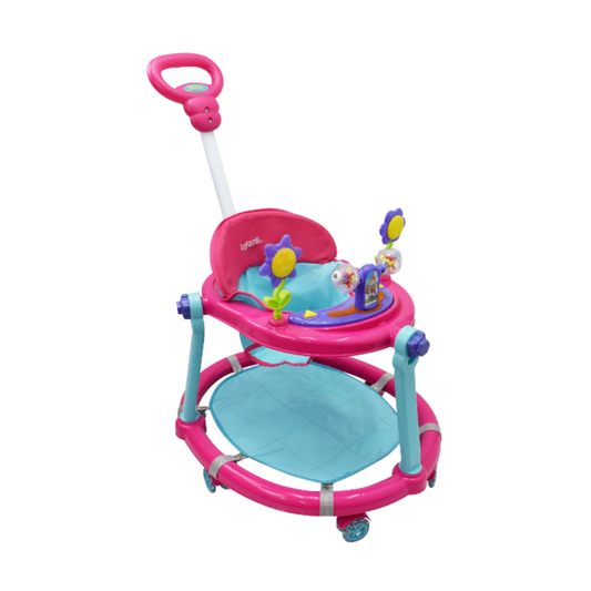 Andadera Picnic Plegable Con Barra De Empuje y Charola Electrónica Interactiva