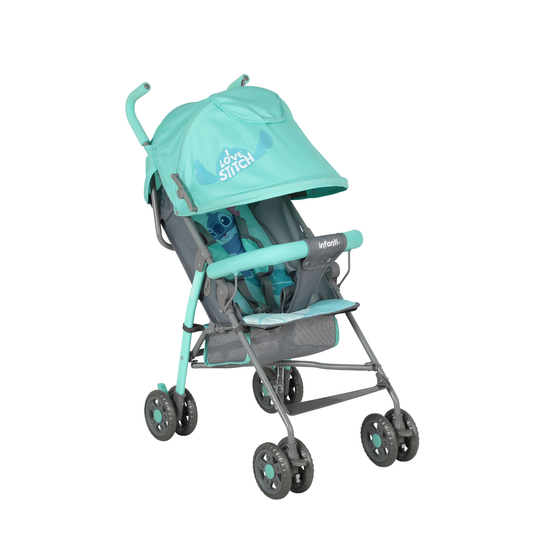 Carriola Bastón Stitch Disney Con Reclinación Ajustable Ultra Ligera y Plegable