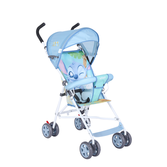 Carriola De Bastón Stitch Disney Ligera Con Cinturón De Seguridad Plegable