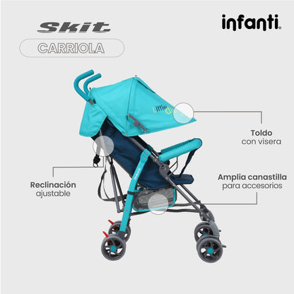 Infanti Carriola De Bastón Skit Unicornio/Dino Ligera Y Portátil