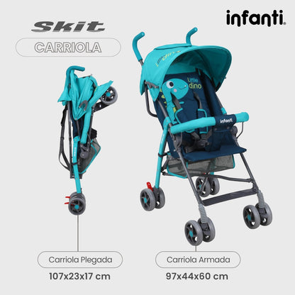Infanti Carriola De Bastón Skit Unicornio/Dino Ligera Y Portátil