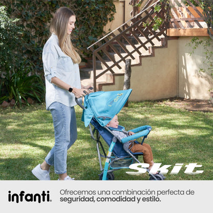 Infanti Carriola De Bastón Skit Unicornio/Dino Ligera Y Portátil