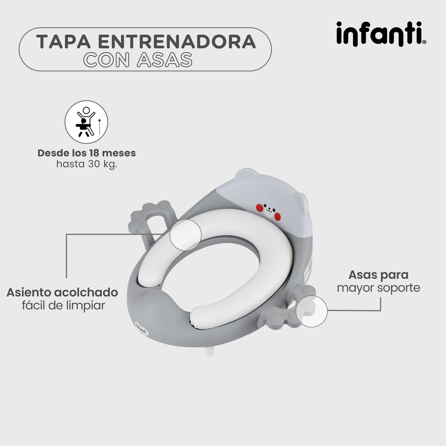 Tapa Entrenadora Para Baño Adaptable Ligera Y Práctica
