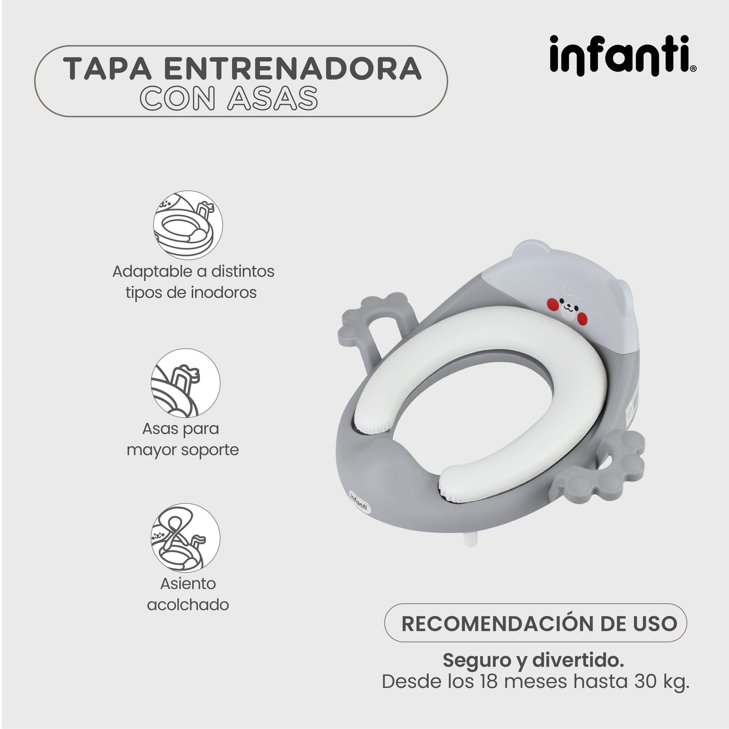 Tapa Entrenadora Para Baño Adaptable Ligera Y Práctica