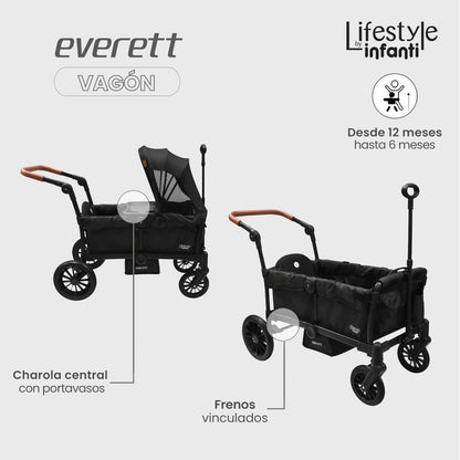 Carriola Doble Vagón Everett Lifestyle By Infanti