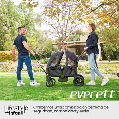 Carriola Doble Vagón Everett Lifestyle By Infanti