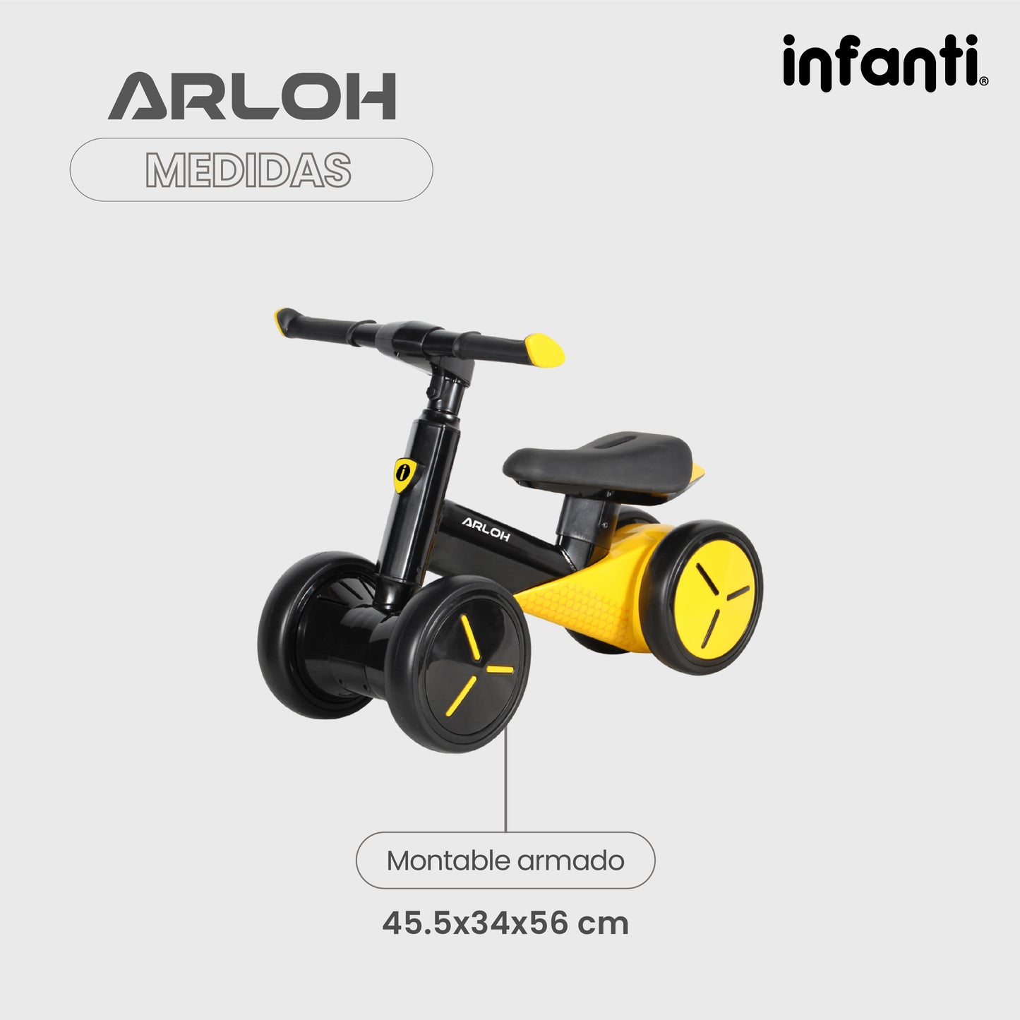Bicicleta Montable De Balance Arloh Para Bebe Entrenador Sin Pedales