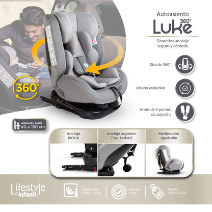 Car Seat With 360° Base Group 0, 1, 2 ISOFIX Anchorage