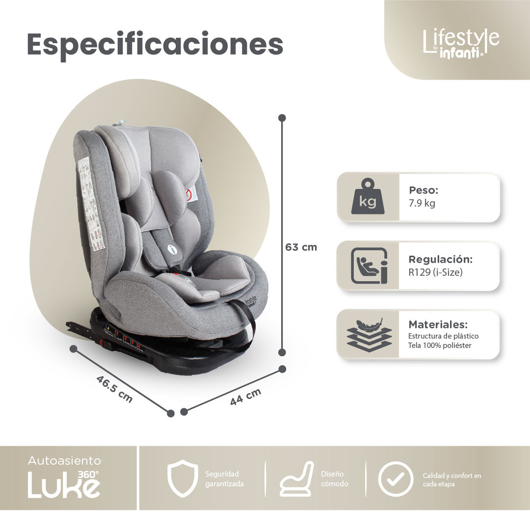 Car Seat With 360° Base Group 0, 1, 2 ISOFIX Anchorage
