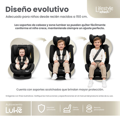 Car Seat With 360° Base Group 0, 1, 2 ISOFIX Anchorage