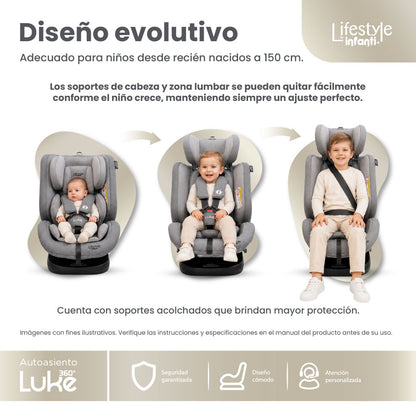 Car Seat With 360° Base Group 0, 1, 2 ISOFIX Anchorage