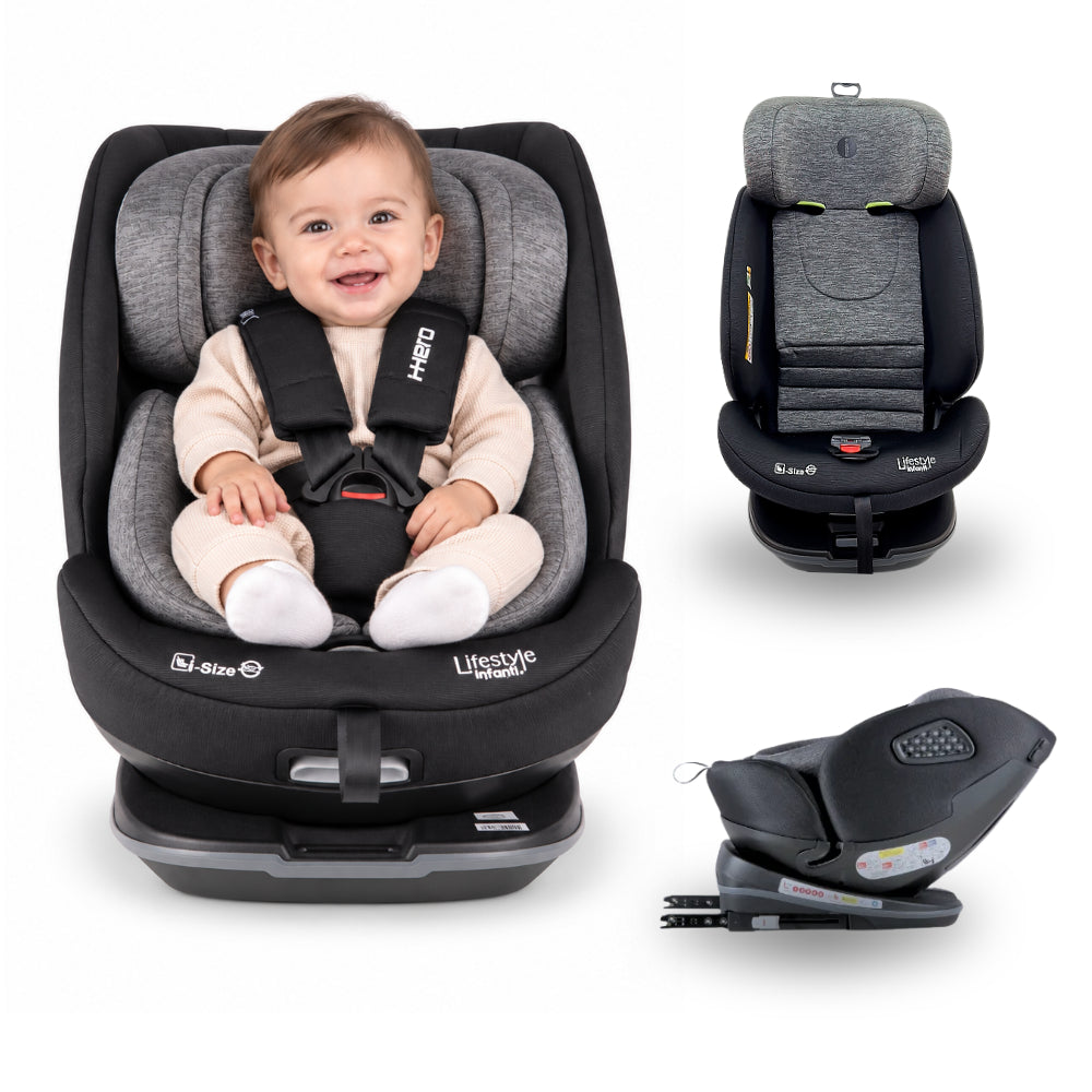 Autoasiento i Hero Con Giro 360° Sistema I-Size Instalación Fácil Y Tela Suave