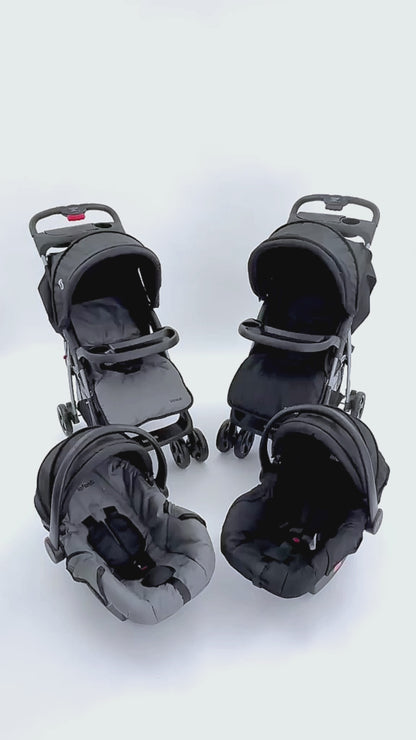 Carriola Travel System Solarah Con Portabebé Grupo 0+ y Plegado a Una Mano