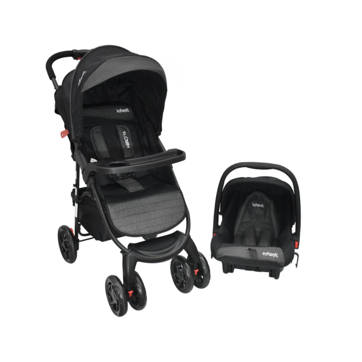 Carriola Hiro Ts Con Sistema De Viaje Multiposiciones y Sistema De Plegado A Una Mano