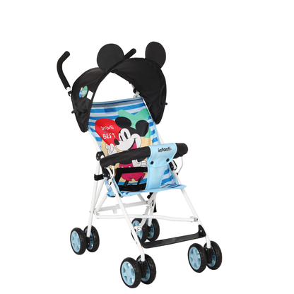 Carriola Bastón Disney Estructura De Acero Plegable Barra De Empuje Con Descansapies