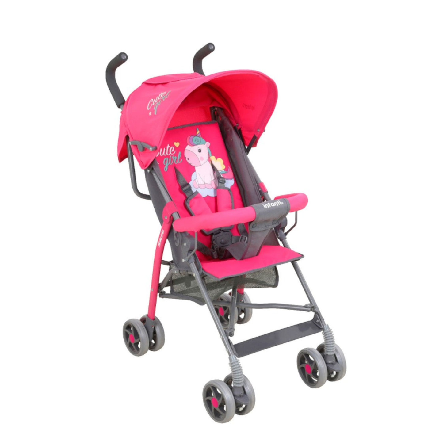 Carriola De Bastón Skit Unicornio Dino Con Reclinación Ajustable Ultraligera y Portátil